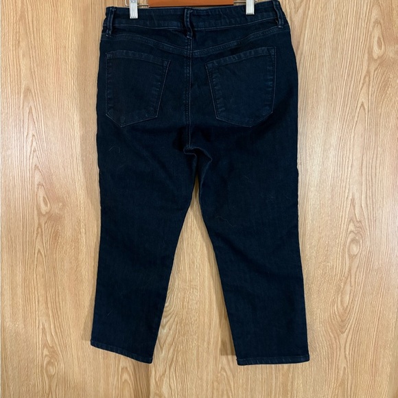 LOFT Dark Blue Curvy Ankle Cropped Jeans - Picture 3 of 6